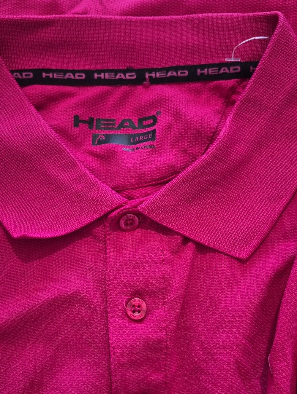 HEAD Men's Golf Polo Shirt in Fuchsia Pink Sz L